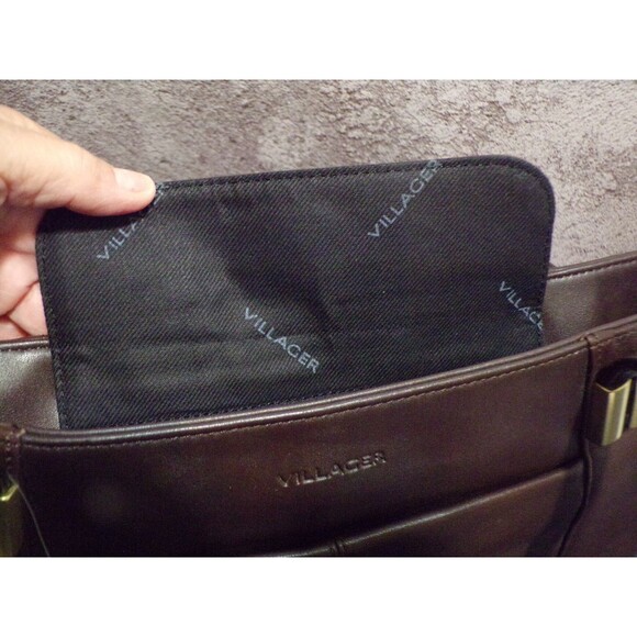 Liz Claiborne Brown Leather Hand Bag The Villager NWT - Picture 6 of 10